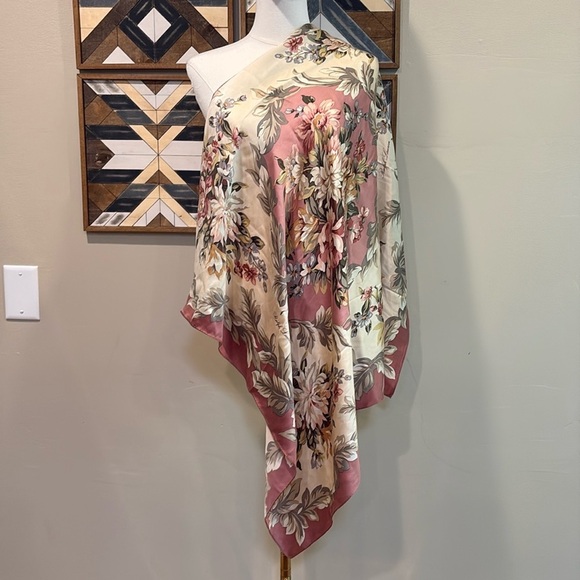Vintage Ralph Lauren Silk Floral Scarf One Size - Picture 4 of 5